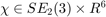 $\chi \in SE_2(3) \times R^6$